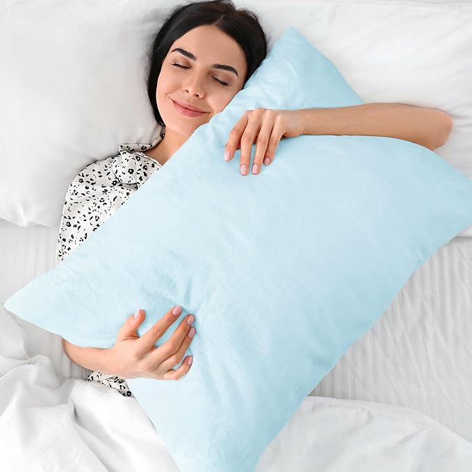 BEDELITE Flannel Pillow Cases Queen Size Set of 2, Super Soft Fleece Pillowcases - Image 5