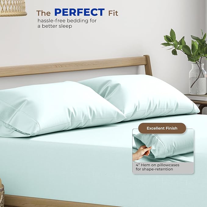 Thread Spread 100% Egyptian Cotton Pillow Cases Queen Size Set of 2 - Image 4