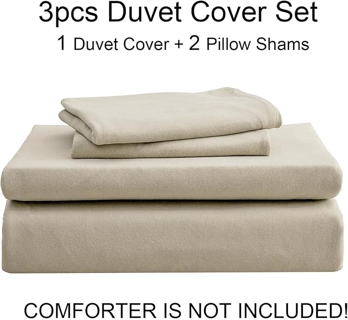 PURE ERA Jersey Knit Duvet Cover Set 100% T-Shirt Cotton Super Soft Comfy 3pc - Image 6