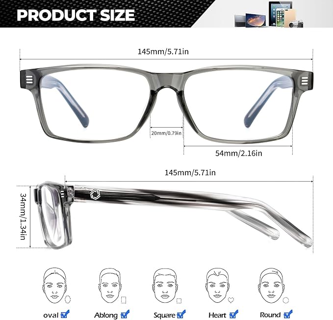 ANYLUV Blue Light Glasses Men Woman, Eye Strain Relief Eye Protection - Image 4