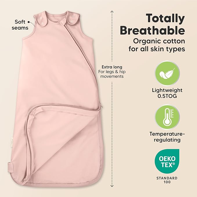 2-Pack Organic Baby Sleep Sacks, 100% Cotton - Image 3