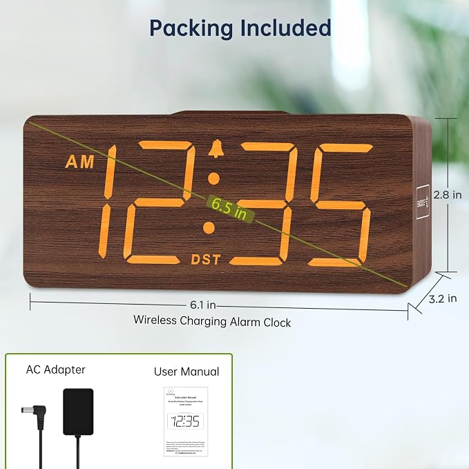 DreamSky Wooden Digital Alarm Clock - Image 7