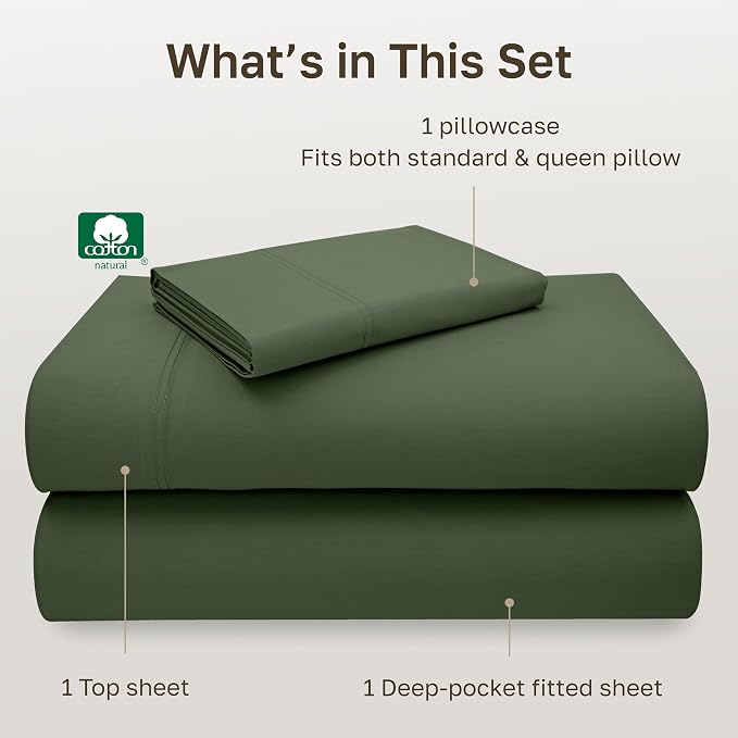 California Design Den 100% Cotton Twin Sheets Set - Image 4