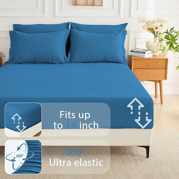 MUXHOMO 5 Pieces Twin XL Comforter Set, Soft Bed in a Bag Twin XL Size - Image 6