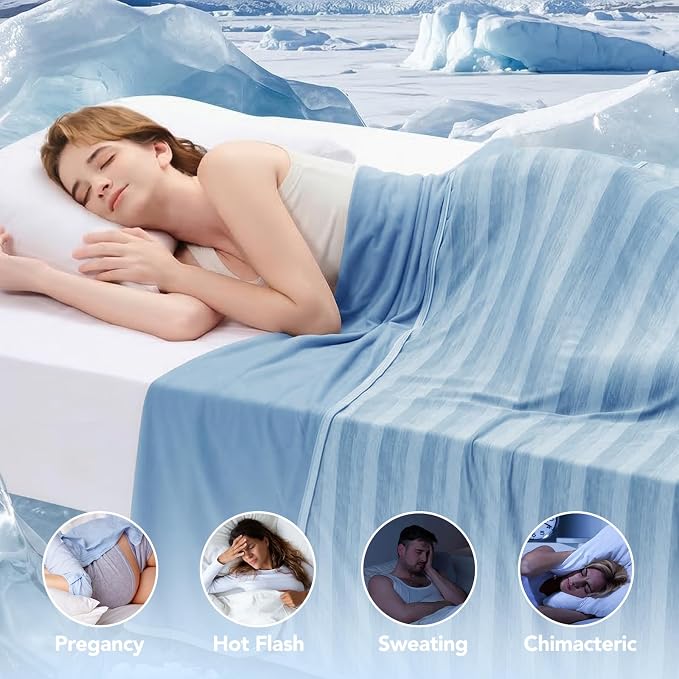 GOHERO Cooling Blanket Queen Size- 90"x90" Summer Cooling Throw Blanket - Image 4