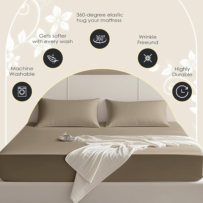 FreshCulture Queen Fitted Sheet Only – Premium Hotel-Quality Fitted Sheet - Image 4