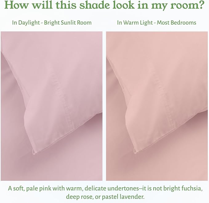 California Design Den Soft 100% Organic Cotton Bed Sheets Twin Size Set - Image 5