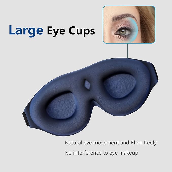 ALASKA BEAR 100% Blackout Sleep Mask Most Comfortable Contoured Eye Cups and - Image 4