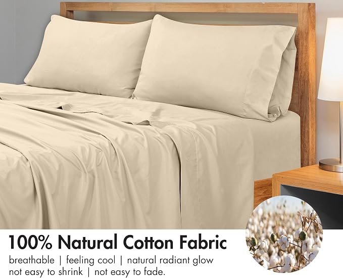 Royale Linens 300 Thread Count 100% Long Staple Combed Cotton Flat Sheet - Image 4