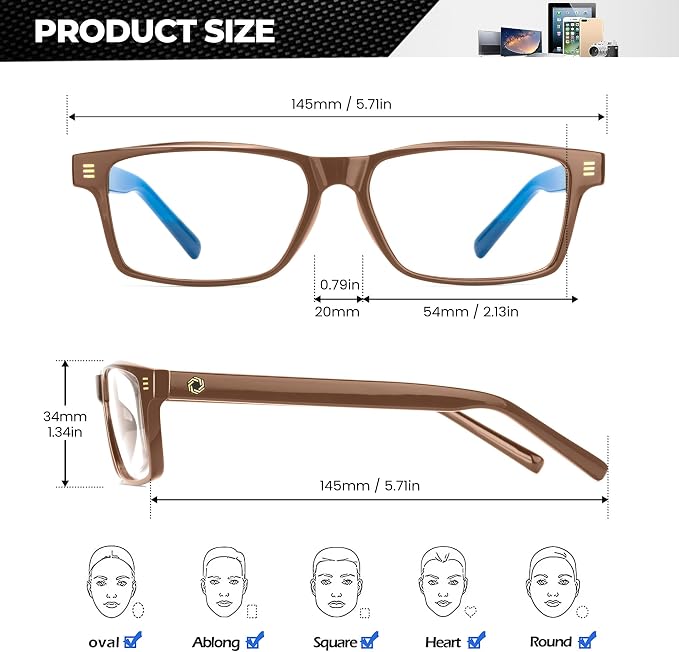 ANYLUV Blue Light Glasses Men Woman, Eye Strain Relief Eye Protection - Image 4