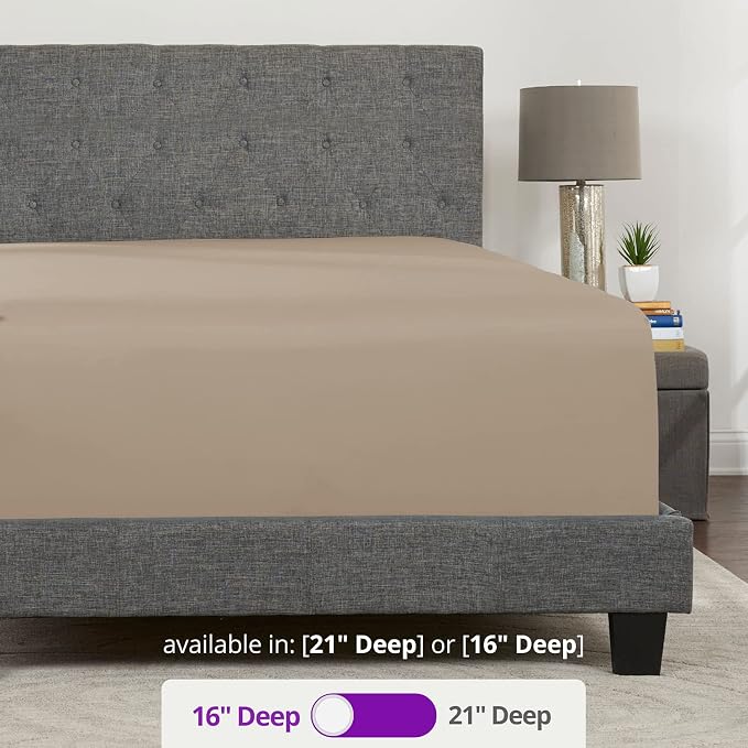 California King Fitted Sheet Deep Pocket – Real 16” Cal King Fitted Sheet Fit - Image 3