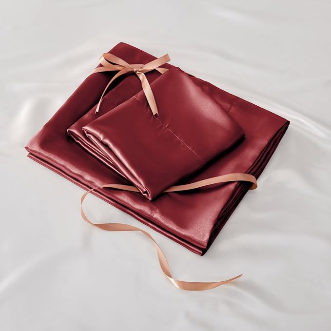 BEDELITE Satin Fitted Sheet and Pillowcase Set, Luxury Soft Similar to Silk - Image 6