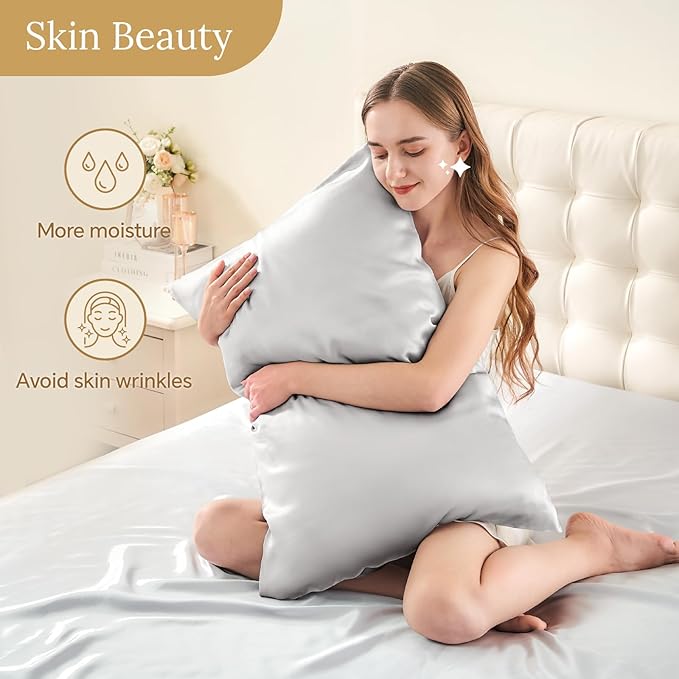 INFIIXSO Mulberry Silk Pillow Cases King Size Set of 2, Silk Pillowcase - Image 3