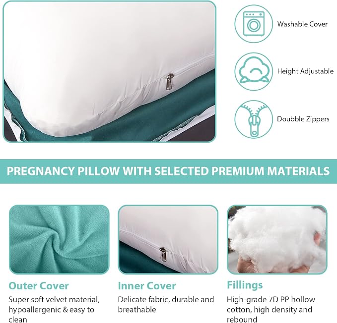 Victostar Pregnancy Pillow, 57 inches U Shaped Maternity Pillow - Image 4