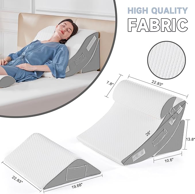 Yojoker 4PCS Orthopedic Bed Wedge Pillow Set - Image 7