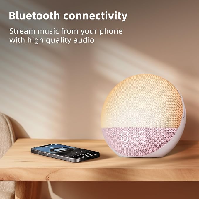 Odokee Sunrise Alarm Clock White Noise Machine: Natural Wake Up Light - Image 3