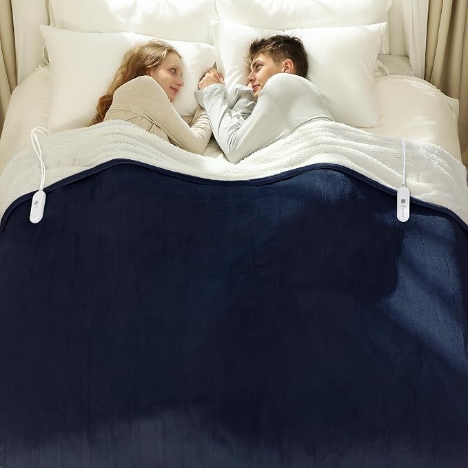 Queen Size Heated Blanket 84" x 90" by Vellubam