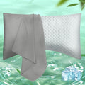 Curved Pillow Case King Size, Side Sleeper Pillow Cases Cover Cooling Rayon by JamRest