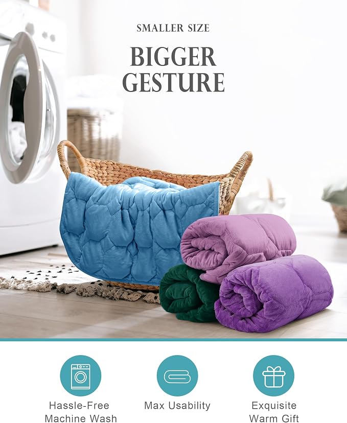Cottonblue Weighted Lap Blanket Pad 7 lbs 29" x 24", Cozy Luxury Crystal Velvet - Image 7