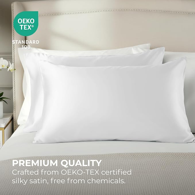Pure Bedding Satin Pillowcase 2 Pack - Image 2