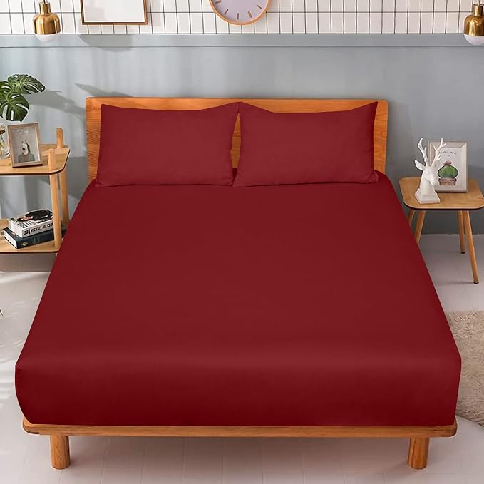 ROYALE LINENS 300 Thread Count 100% Long Staple Combed Cotton Fitted Sheet Queen - Image 9