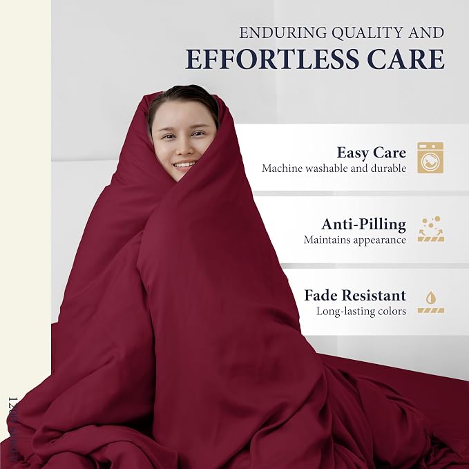 100% Egyptian Cotton Pillow Cases King Size Set of 2 - Image 6