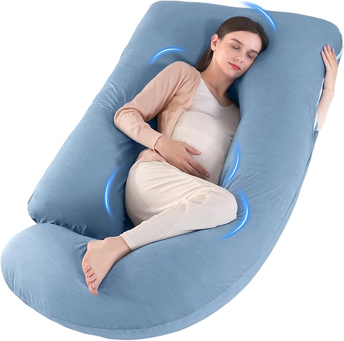 U-Shaped Pregnancy Pillow for Sleeping, Full Body Support for Back, HIPS & Belly by Unknown
