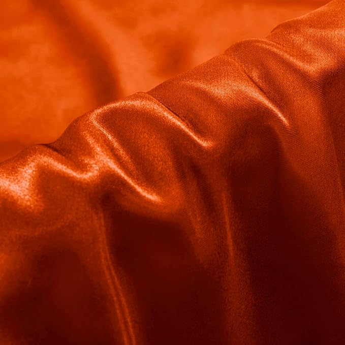 Aormenzy Satin Pillow Cases for Women Standard Size Set of 2, Burnt Orange - Image 2