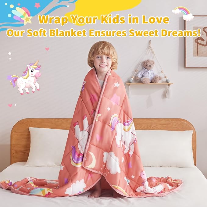 anfie Weighted Blanket Kids, Weighted Blanket Cooling Blanket - Image 3