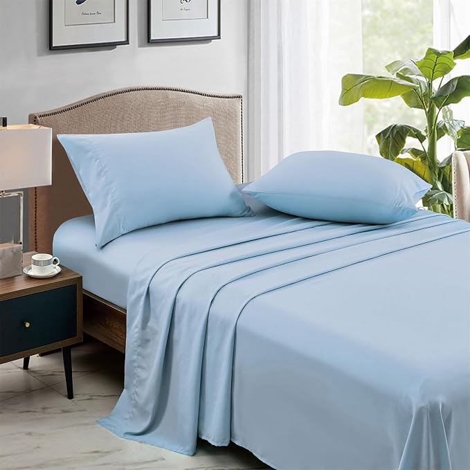 FreshCulture Twin Flat Sheets Only, Soft Microfiber Bedding Sheets - Image 3