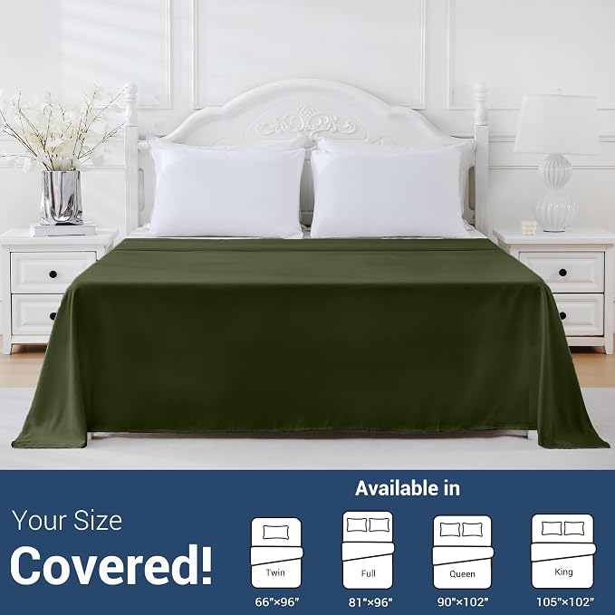 Bulk Queen Flat Sheets Only, 6 Pack Quick Sort Top Bed Sheet, Color-Coded Label - Image 5