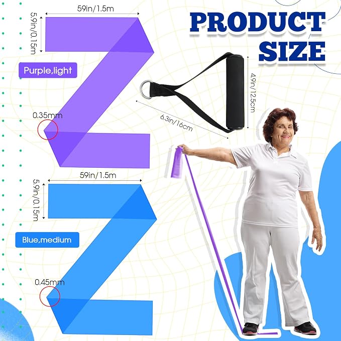 2 Pcs Resistance Band with Handles Chair Exercise Equipment - Image 2