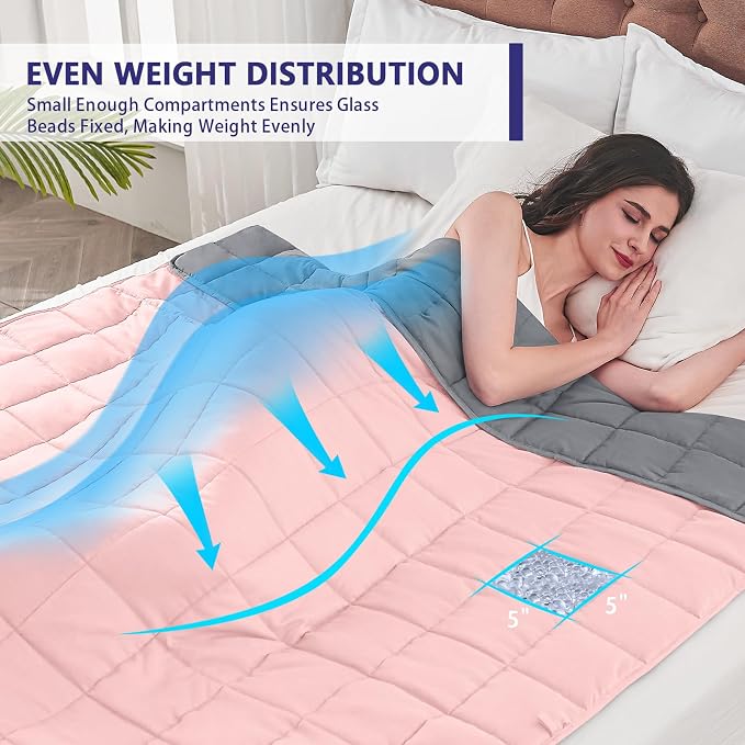 King Size Weighted Blanket for Adults Cooling Heavy Blanket for Sleeping - Image 7