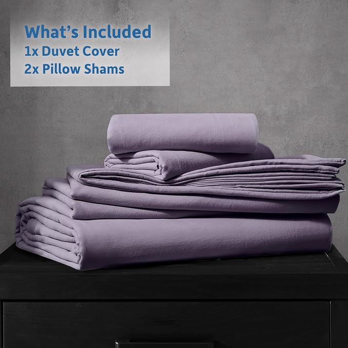 Nestl Grayish Purple California King Duvet Cover Sets - Image 9