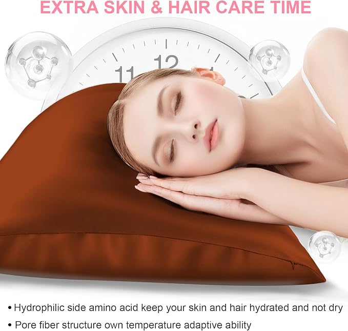 Silk Pillow Cases 2 Pack Queen Size - Image 3