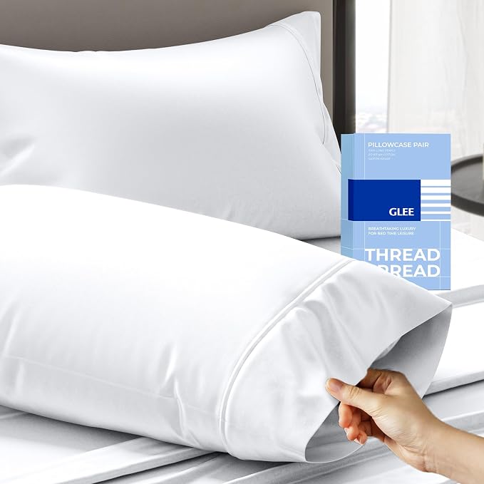 Thread Spread 100% Cotton King Size Pillow Cases Set of 2 by THREADSPREAD