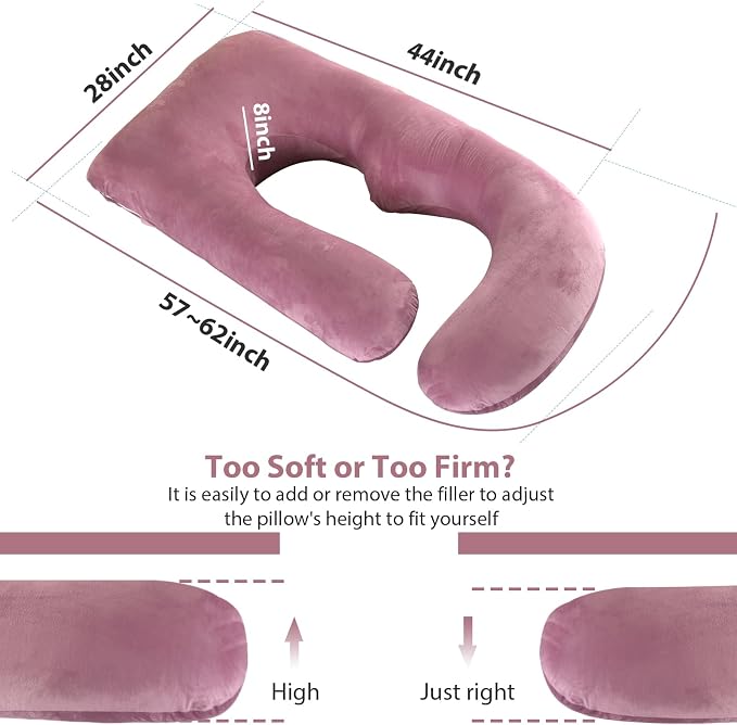Victostar Pregnancy Pillow, 57 inches U Shaped Maternity Pillow - Image 2