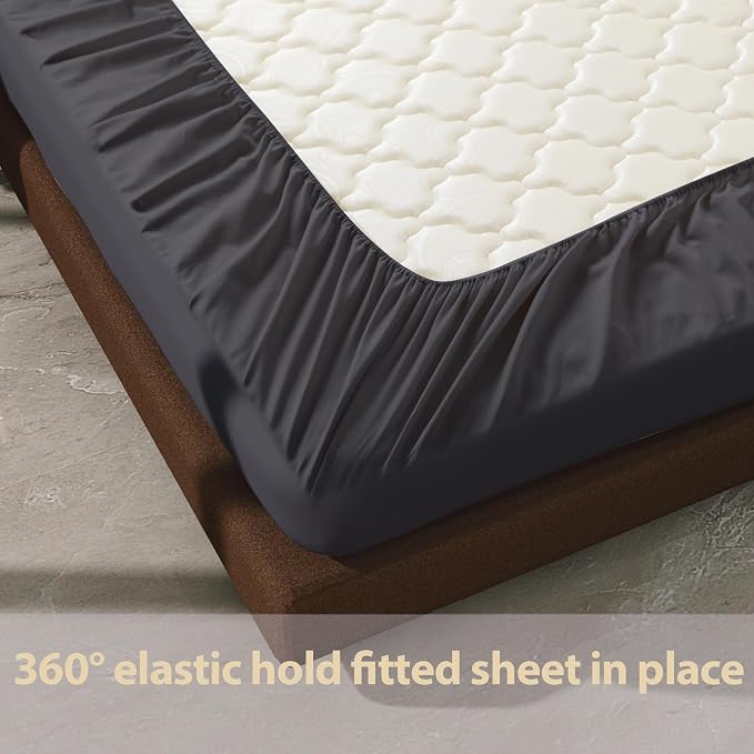 100% Egyptian Cotton Fitted Sheet Twin XL/Split King Size, 600 Thread Count - Image 7