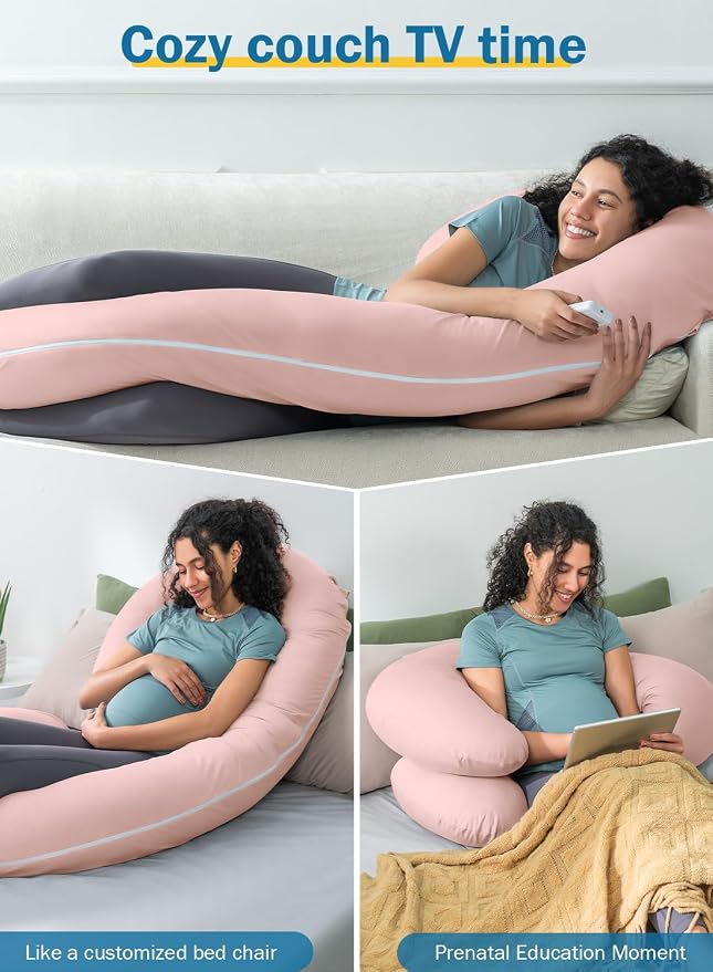 INSEN Cooling Pregnancy Pillow, Maternity Pillow - Image 5