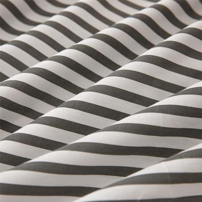 JELLYMONI 100% Natural Cotton 3pcs Striped Duvet Cover Sets, - Image 5