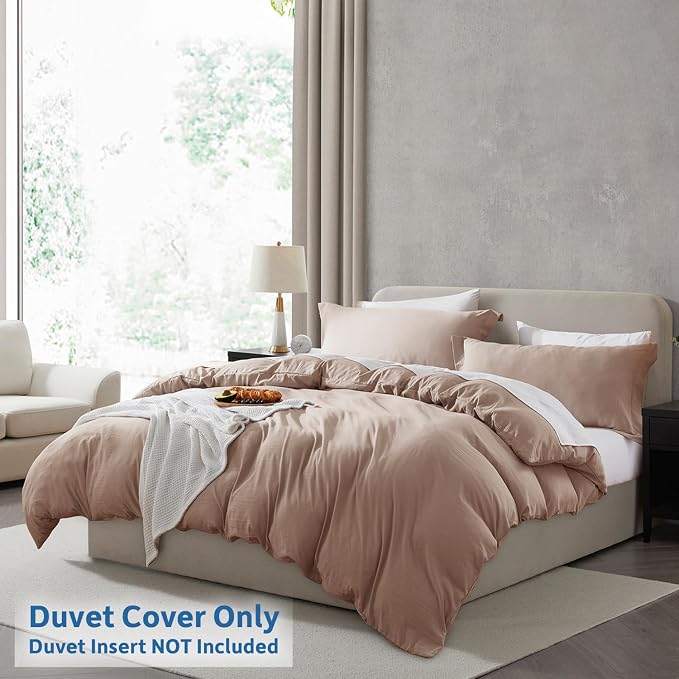 Nestl Khaki Duvet Cover King Size - Image 2
