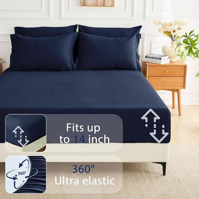 MUXHOMO 7 Pieces Full Comforter Set, Soft Bed in a Bag Full Size, All Season - Image 6