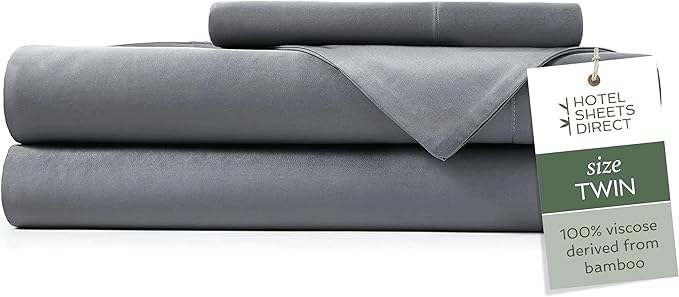 Hotel Sheets Direct 3 Piece Bed Sheet Set Twin Size, 100% Viscose Derived from by HOTELSHEETSDIRECT