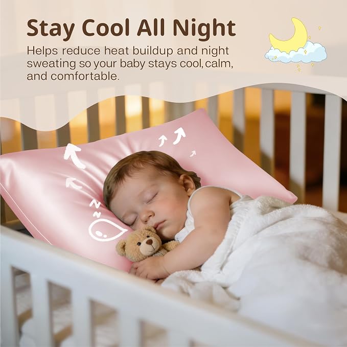 MR&HM Breathable Toddler Pillowcase 13"x18" Travel Pillow Case Set of 2 - Image 5