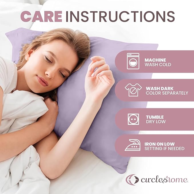 CirclesHome Pillow Protectors 2 Pack Standard Zippered - Image 8