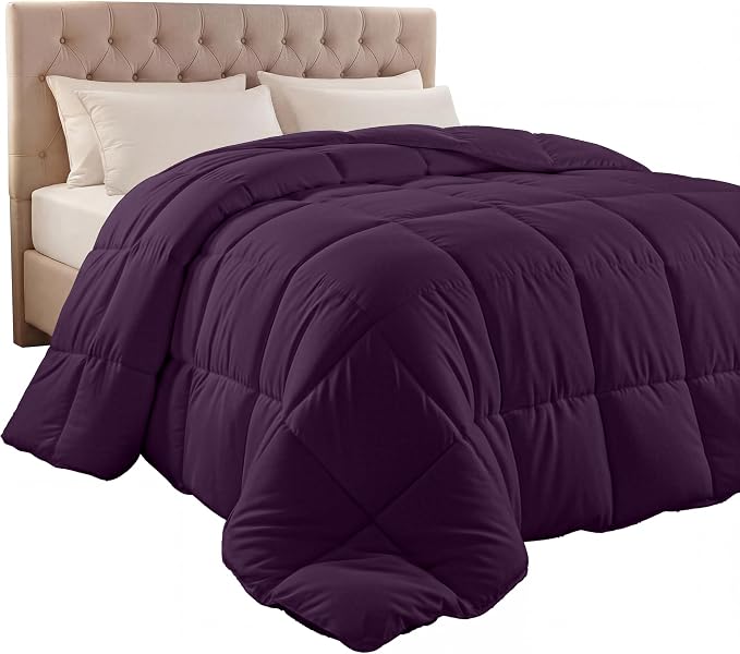 Utopia Bedding Queen Comforter Duvet Insert, Quilted Plum Comforter by UTOPIABEDDING