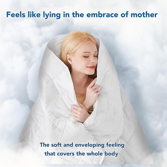 Topcee Weighted Blanket for Adults Twin Size Soft Cooling Heavy Blanket Sleeping - Image 4
