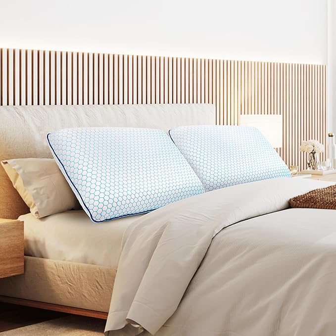 CushyOasis Memory Foam Pillows for Side, Back and Stomach Sleepers, Bed Pillow - Image 7