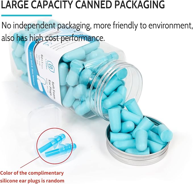 LYSIAN Ultra Soft Foam Earplugs Sleep, Noise Cancelling Ear Plugs - Image 4