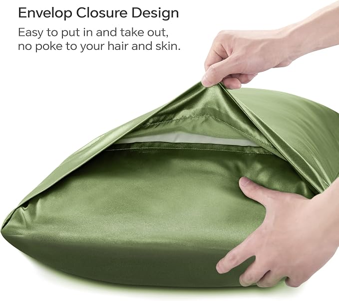 BEDELITE Satin Body Pillow Cover, Super Soft and Cooling Body Pillow Pillowcase - Image 4